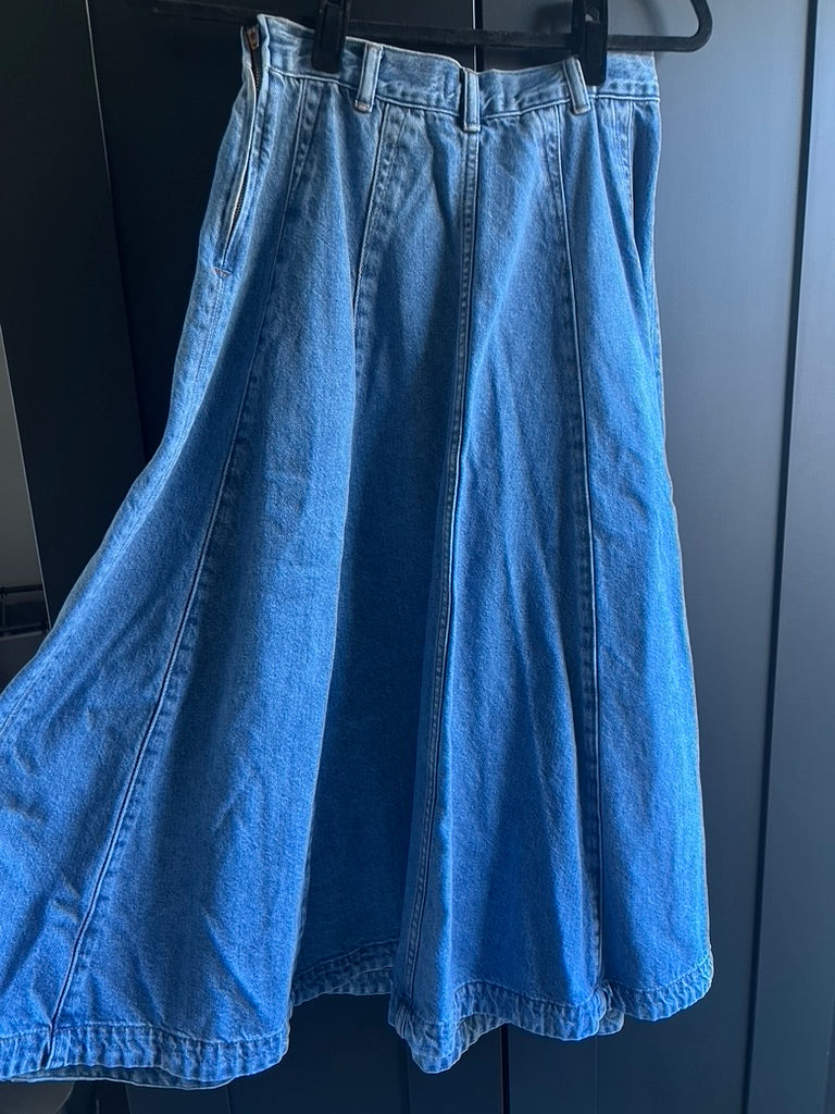 Madewell denim midi skirt