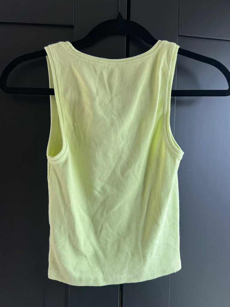 Lime green crop tank