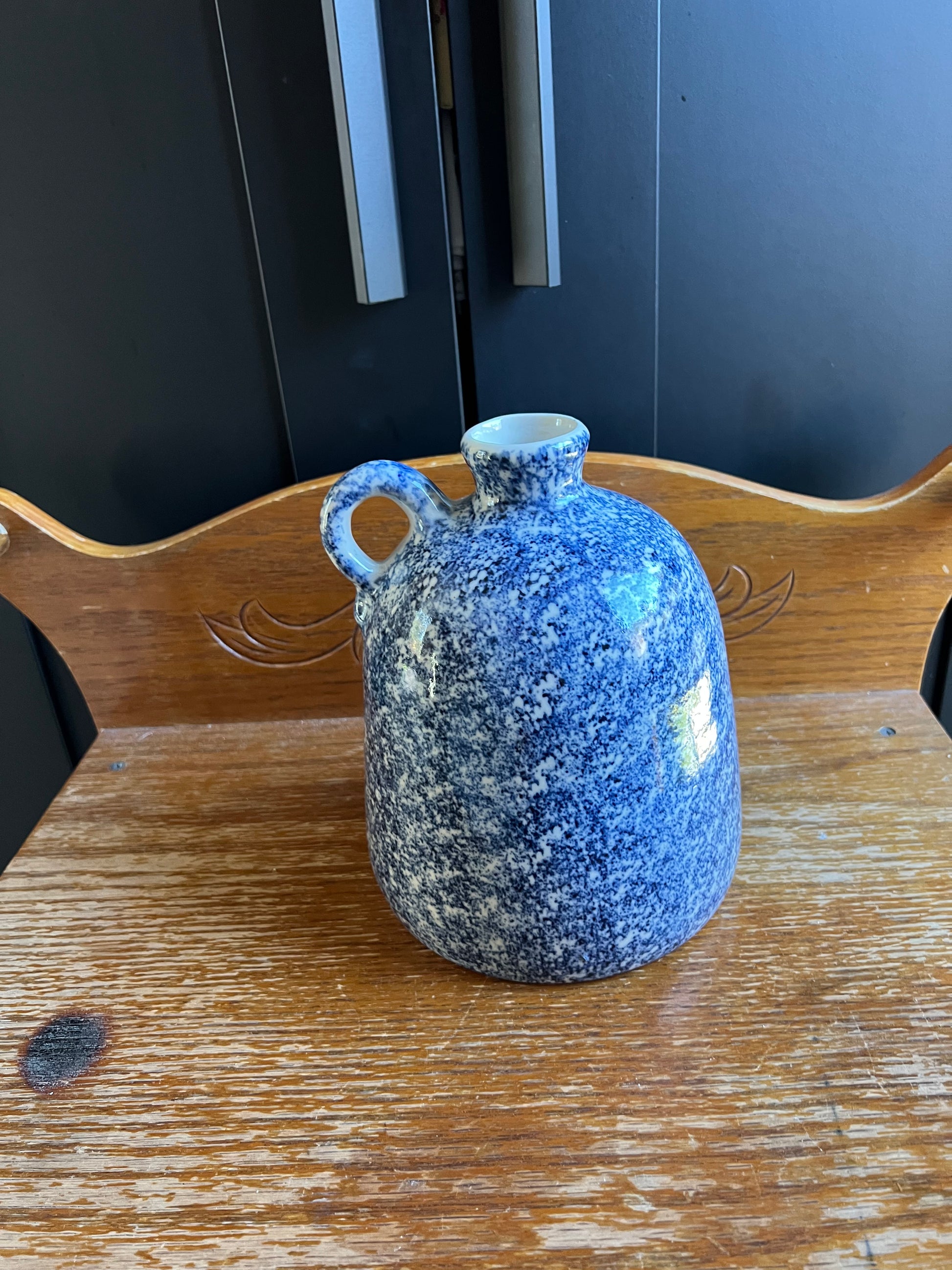 1987 flat earth Hand made pottery jug