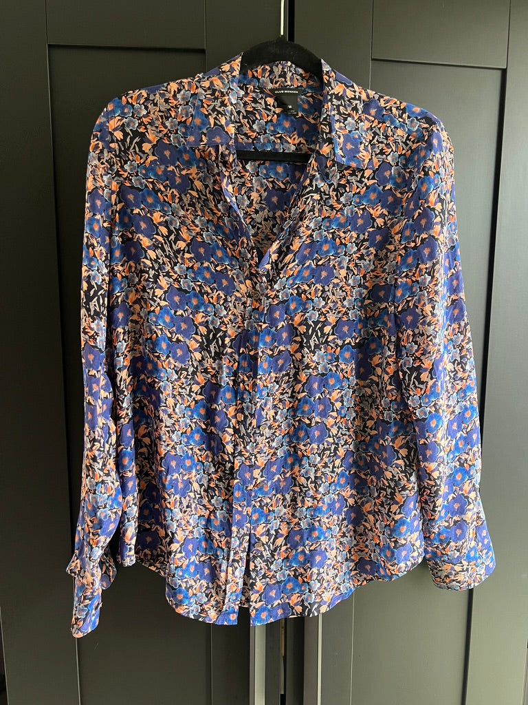 Silk button down blouse
