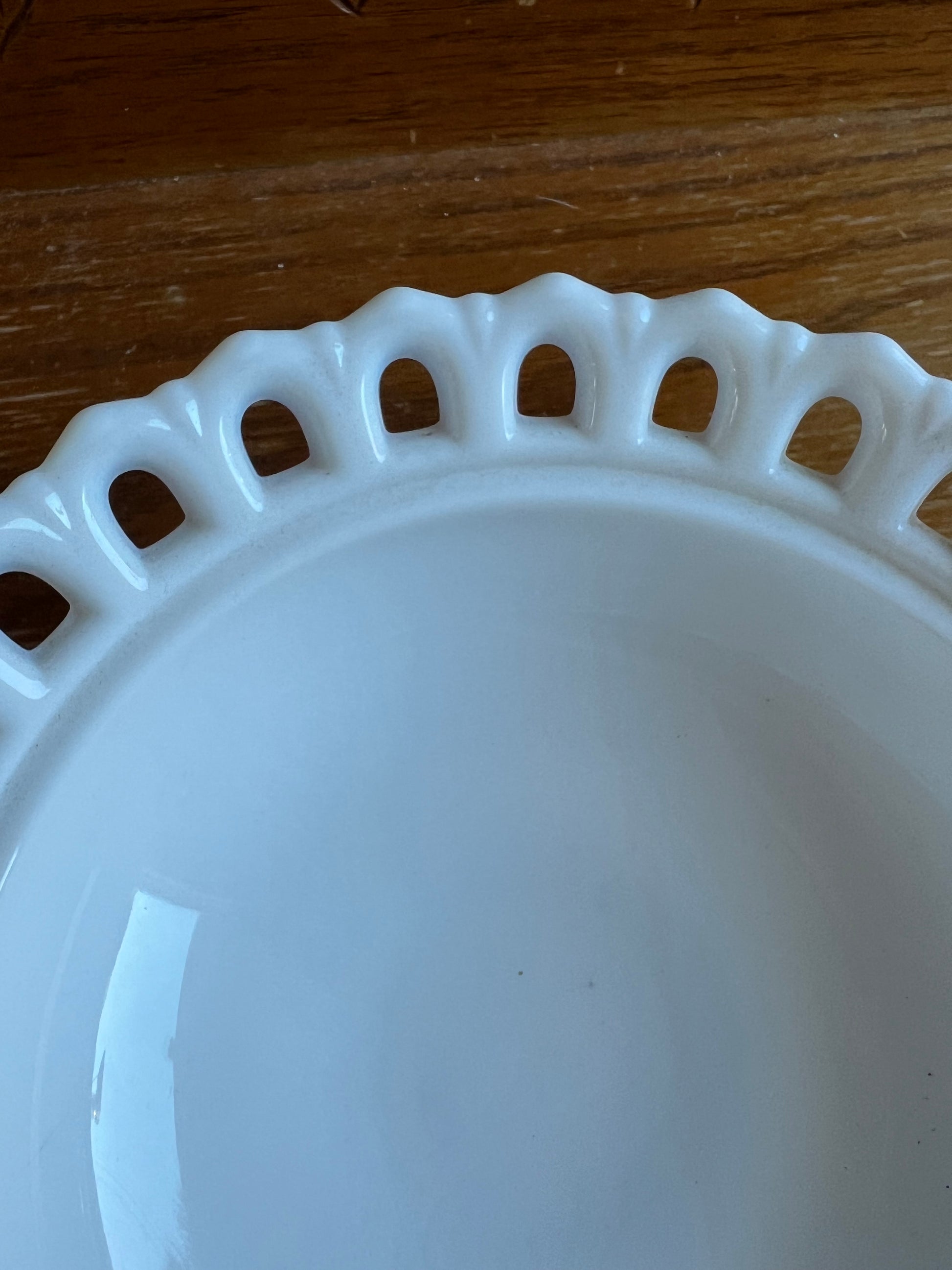 Vintage milk glass candy dish