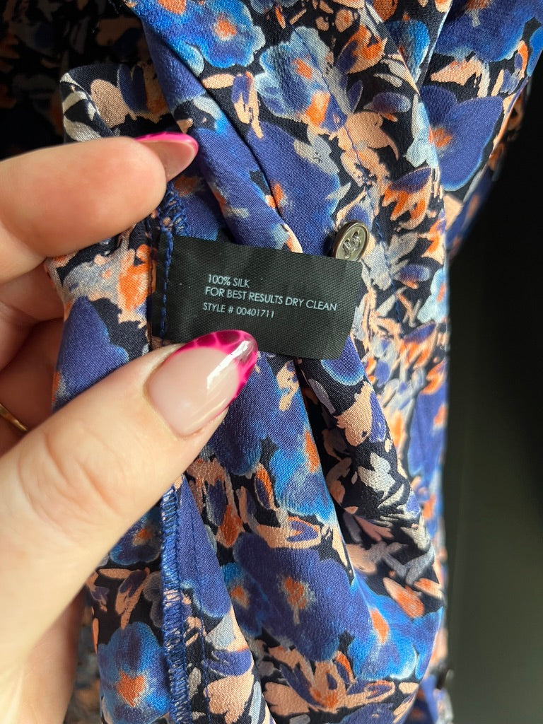 Silk button down blouse