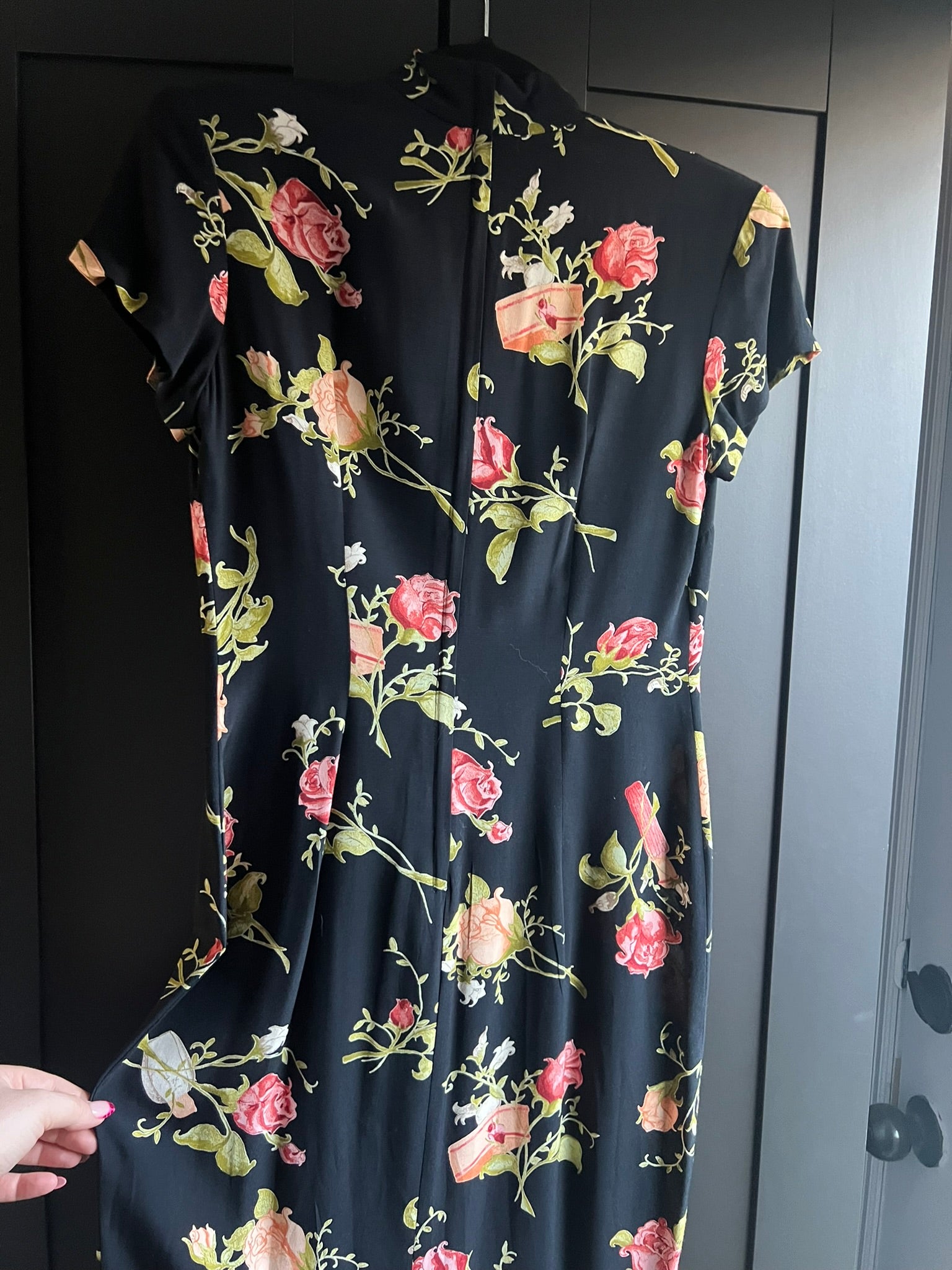 Cache vintage floral midi dress