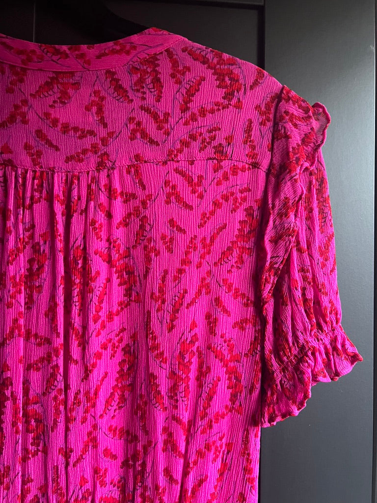 ba&sh pink floral mini dress