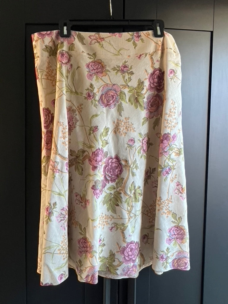 Pendleton silk/linen midi skirt