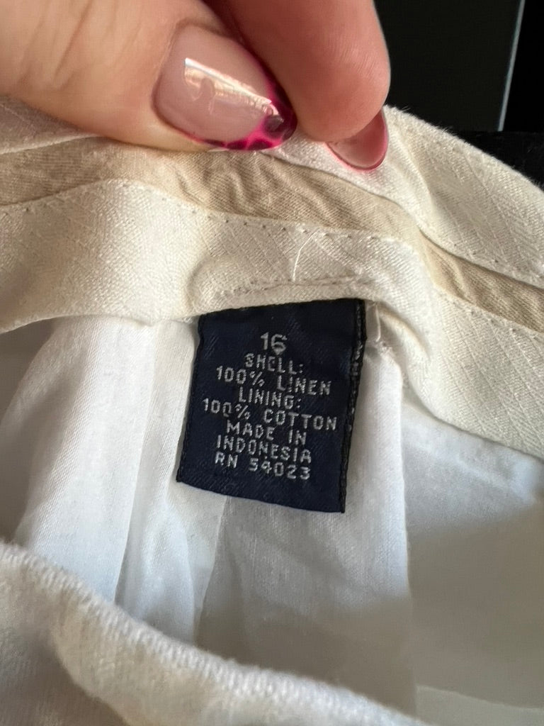 Linen/cotton trouser