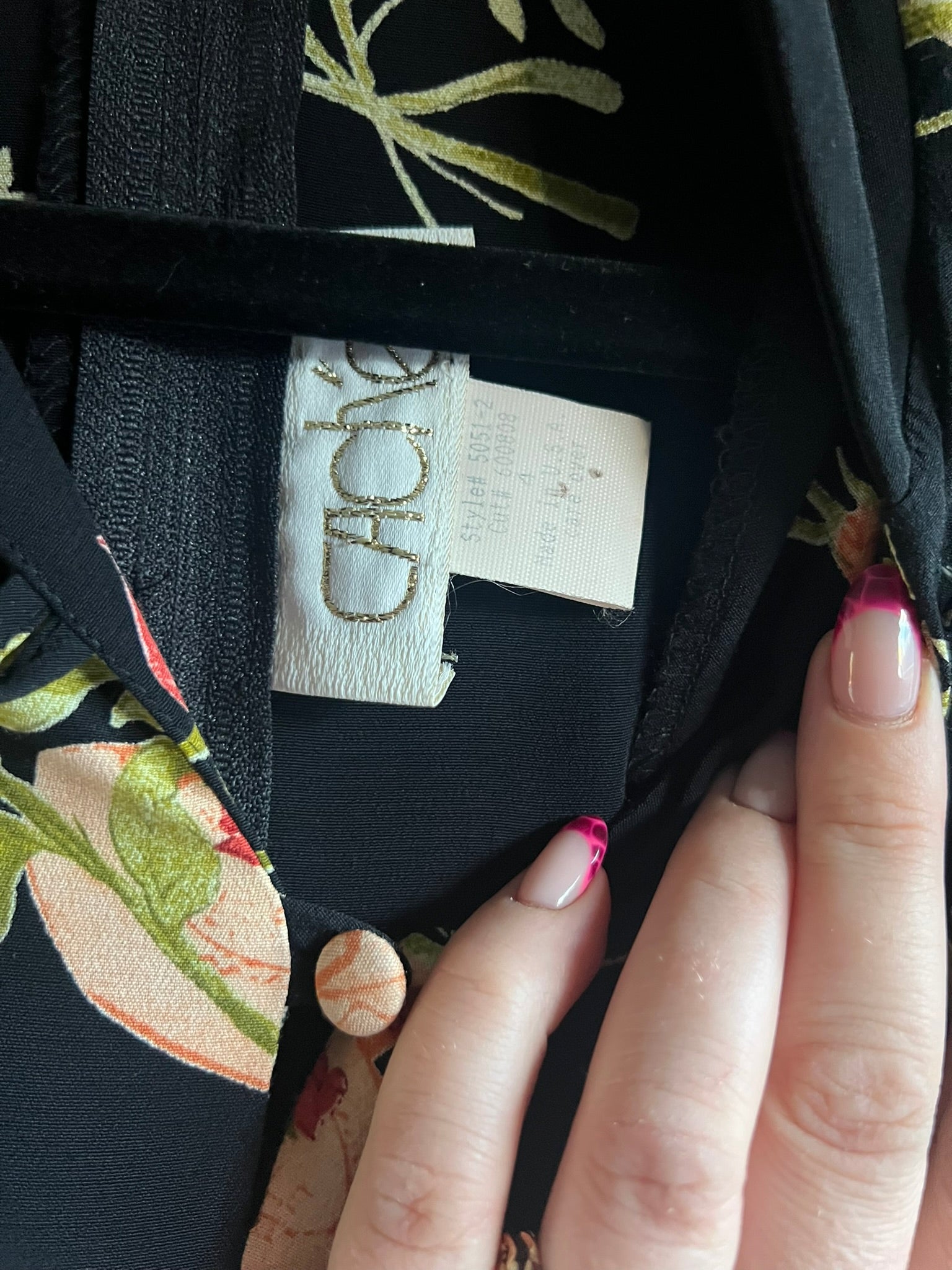 Cache vintage floral midi dress