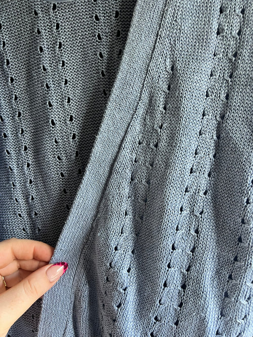 100% Italian linen knit cardigan