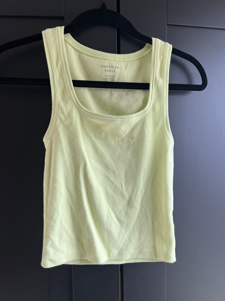 Lime green crop tank