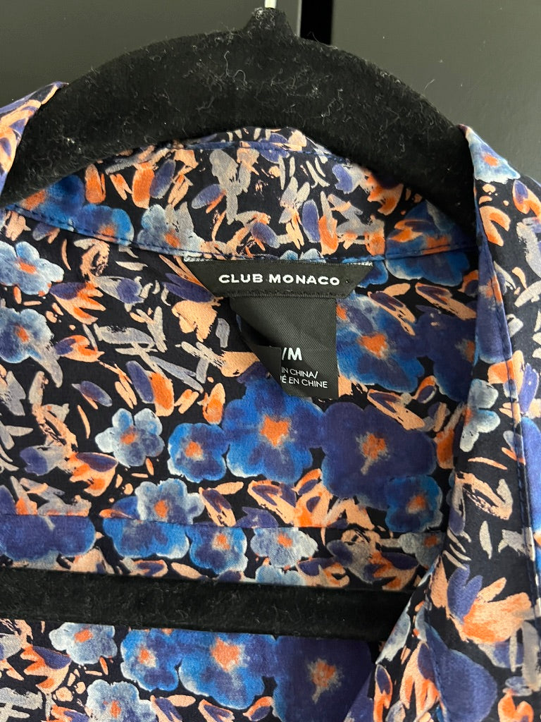 Silk button down blouse