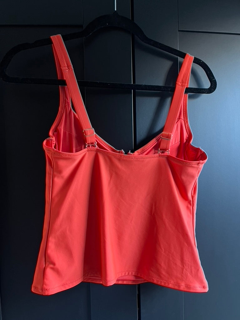 Orange swim bustier top