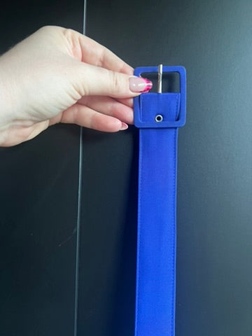 Vintage blue nylon belt