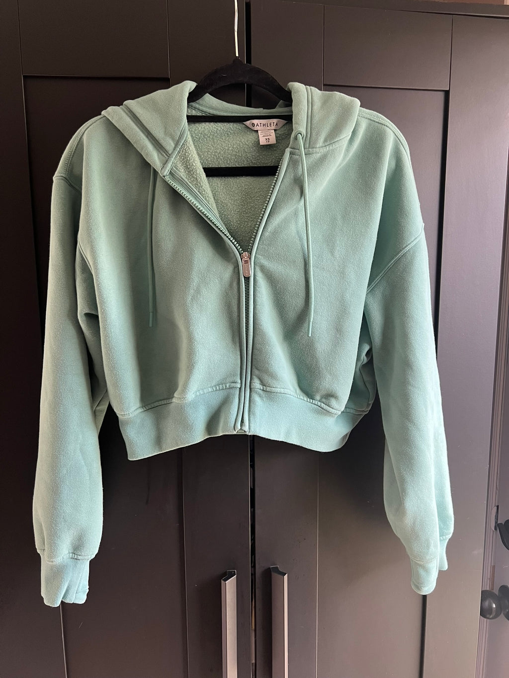 Athleta cropped zip hoodie