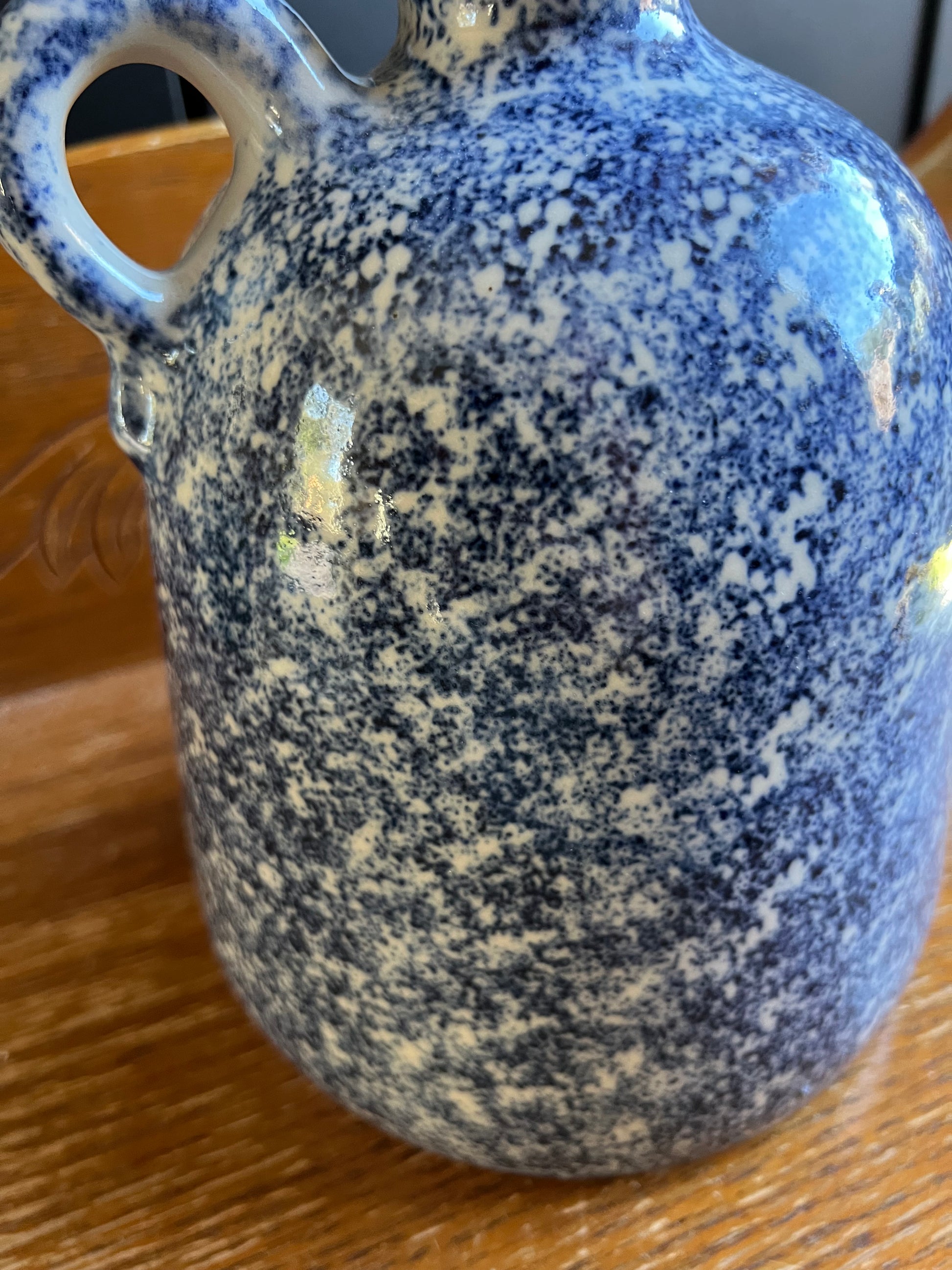 1987 flat earth Hand made pottery jug