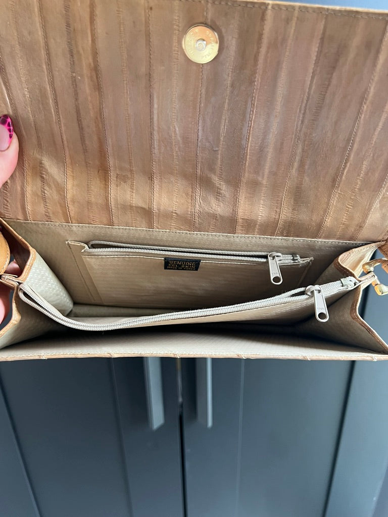 Genuine eel skin purse