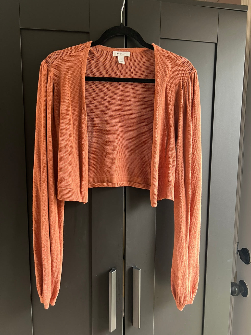 Orange crop knit cardigan