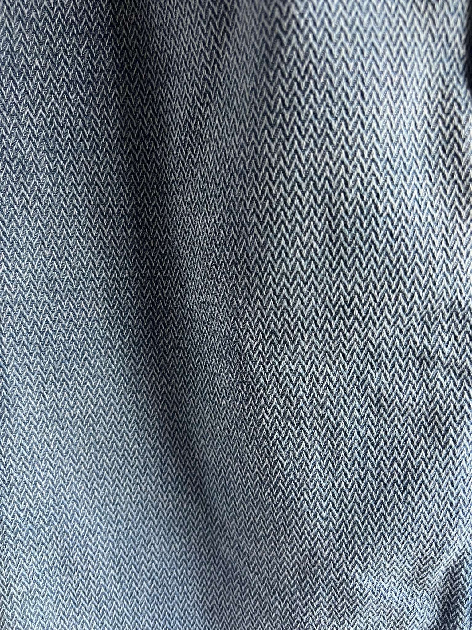 Denim chevron maxi skirt