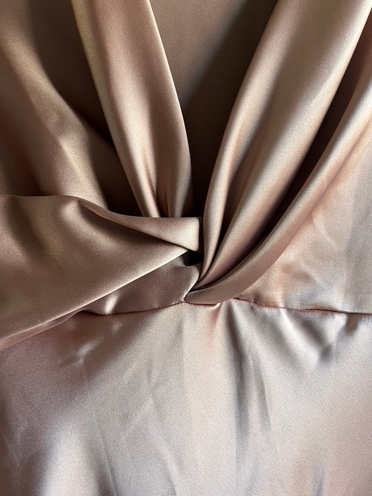 Zara rose gold midi dress