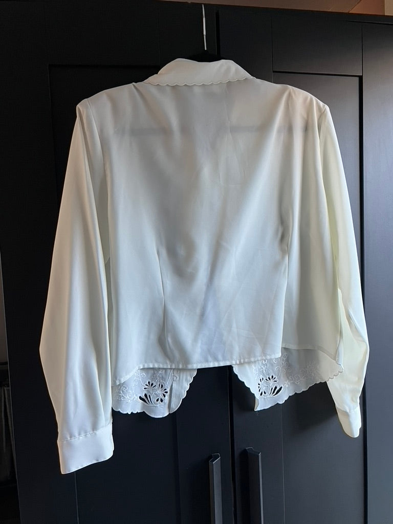 Vintage white embroidered blouse