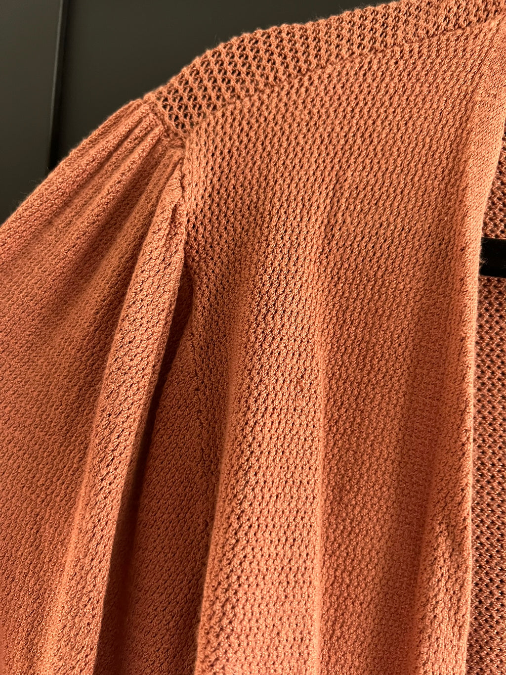 Orange crop knit cardigan