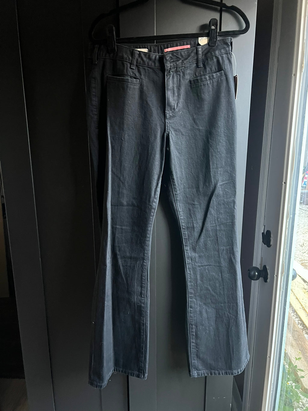 Anthropologie black flare jeans