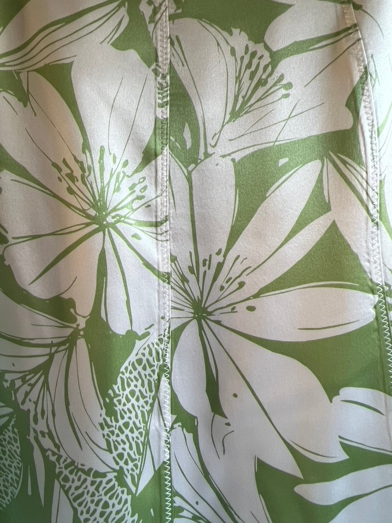 100% silk vintage floral skirt