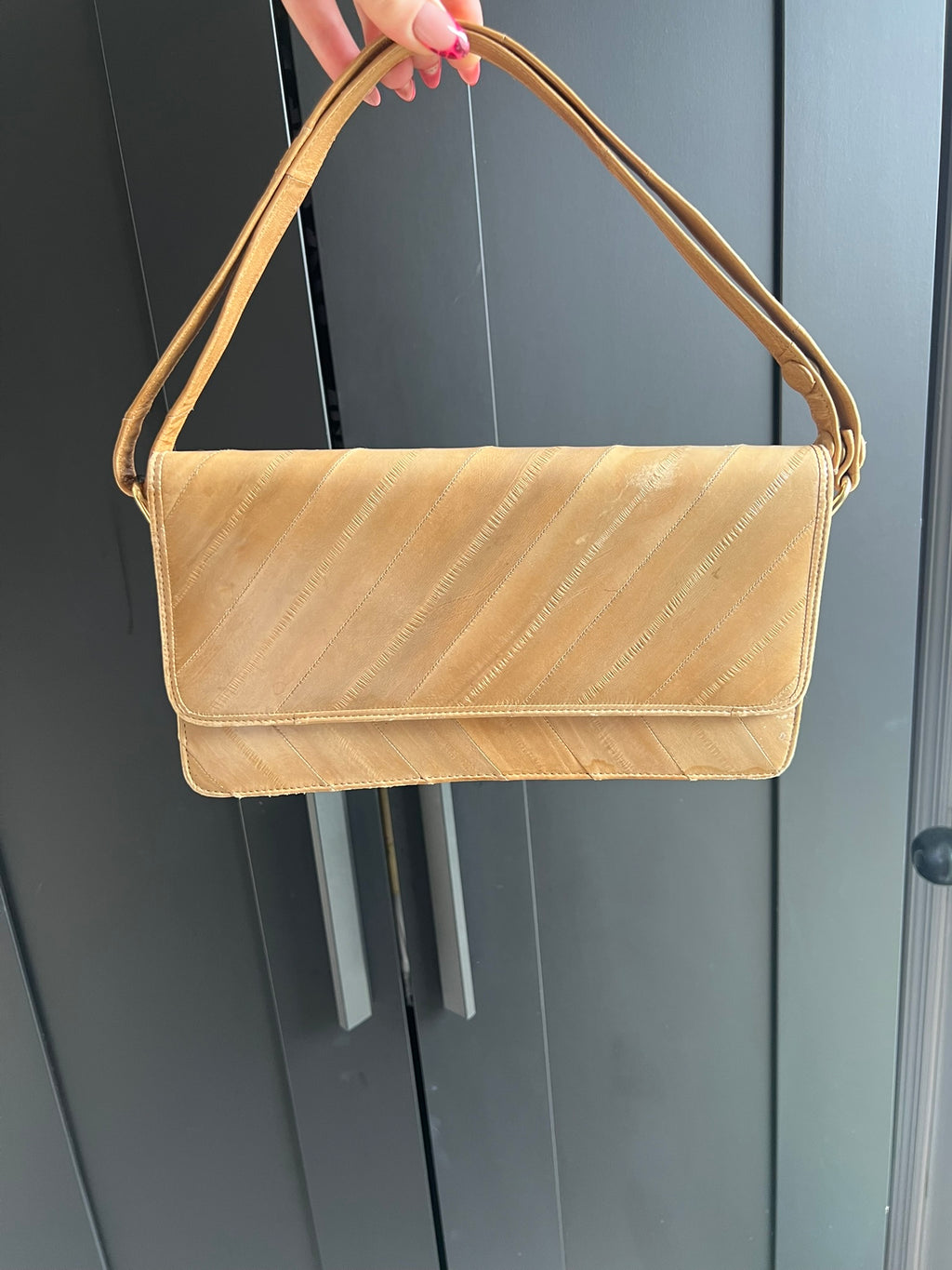 Genuine eel skin purse