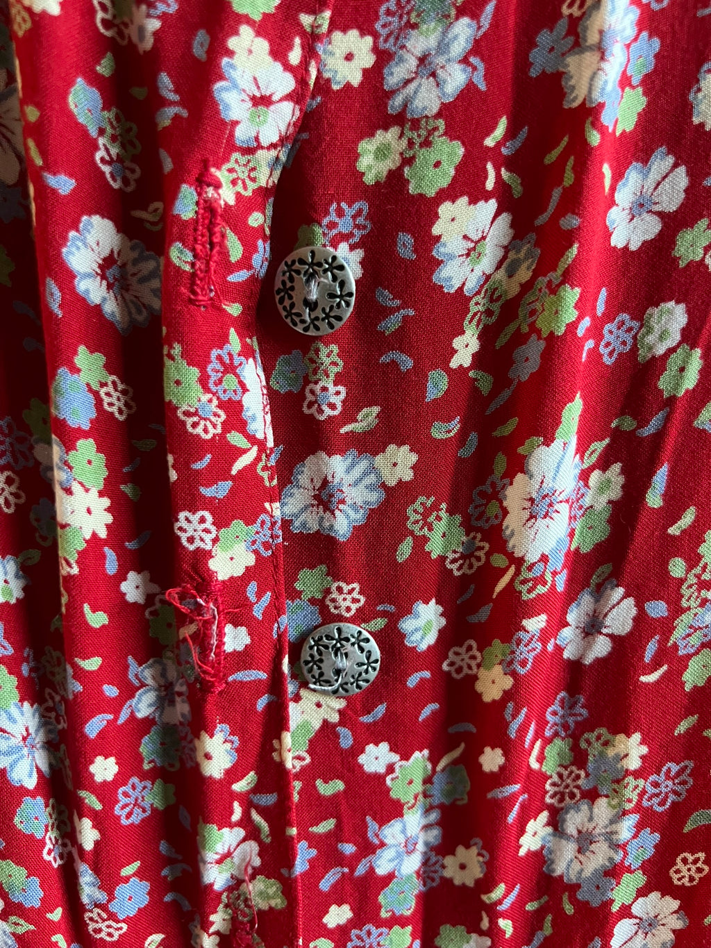 Vintage button-up maxi dress