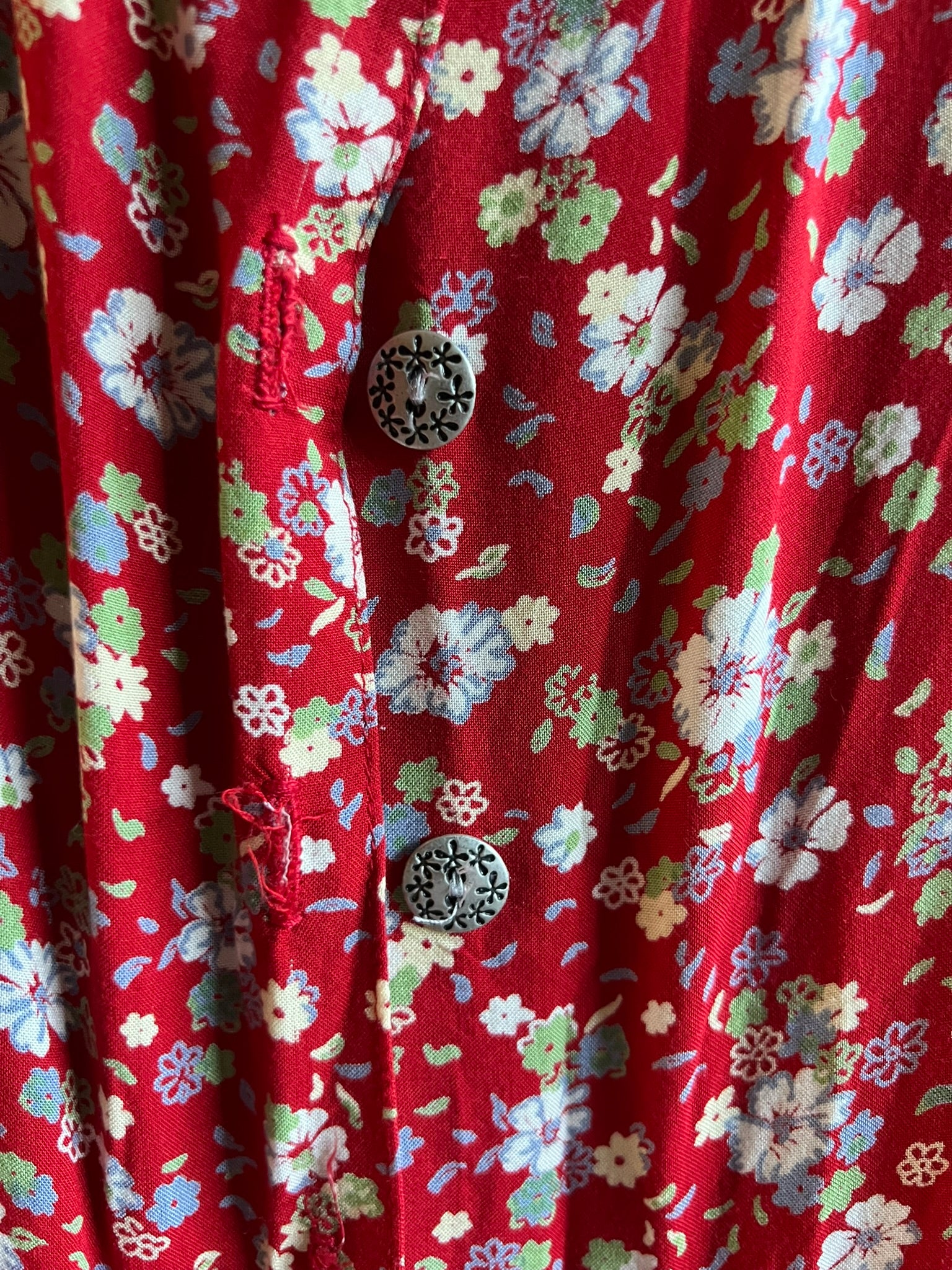 Vintage button-up maxi dress