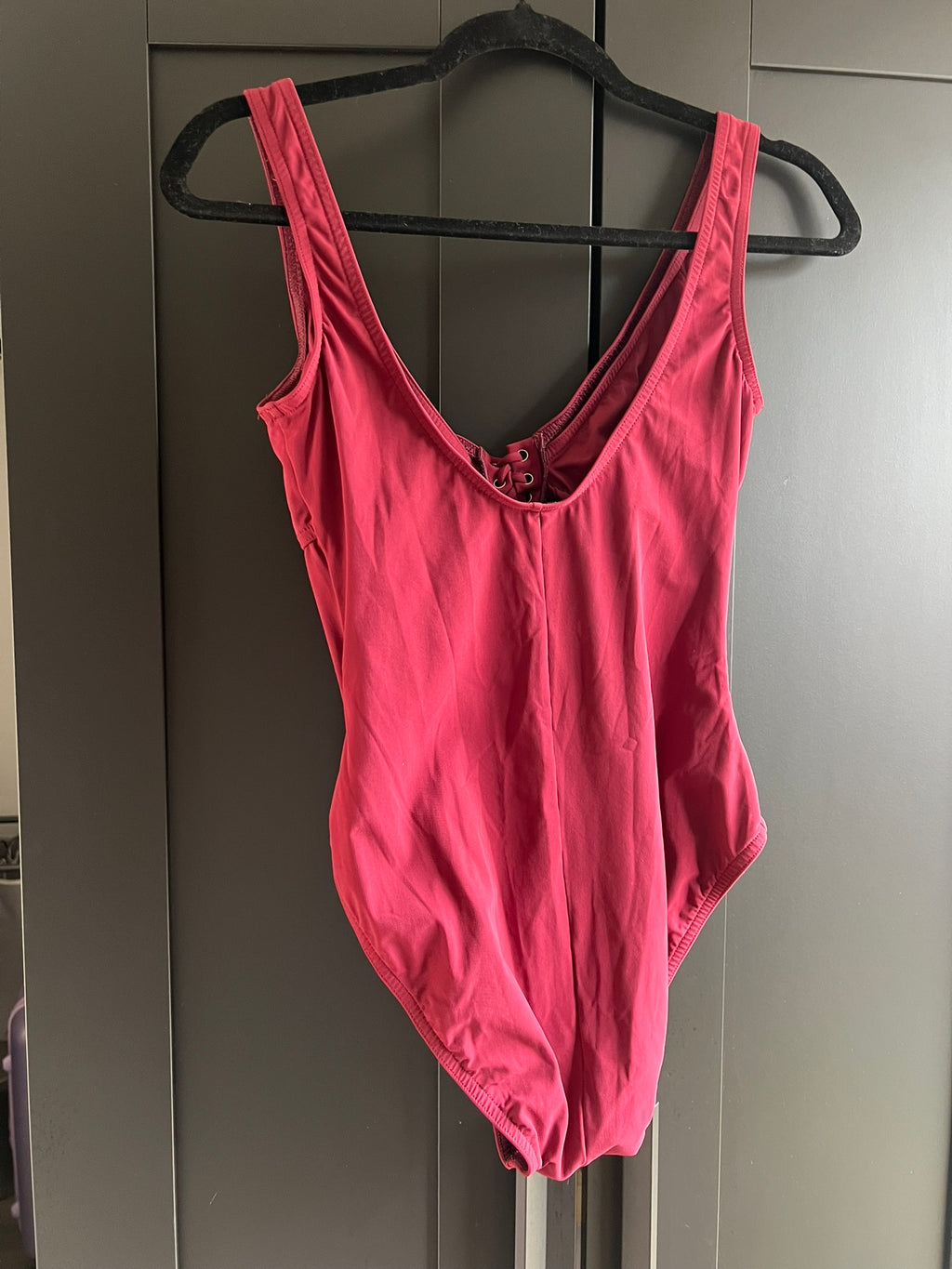 Karla Coletto burgundy one piece swimsuit