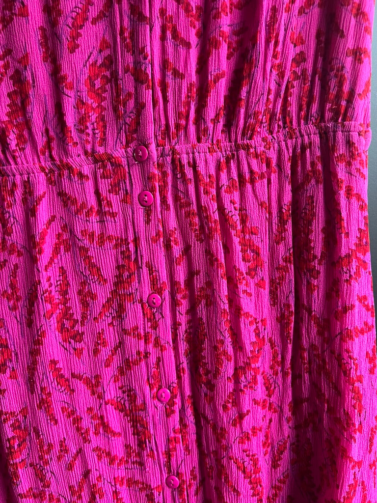 ba&sh pink floral mini dress