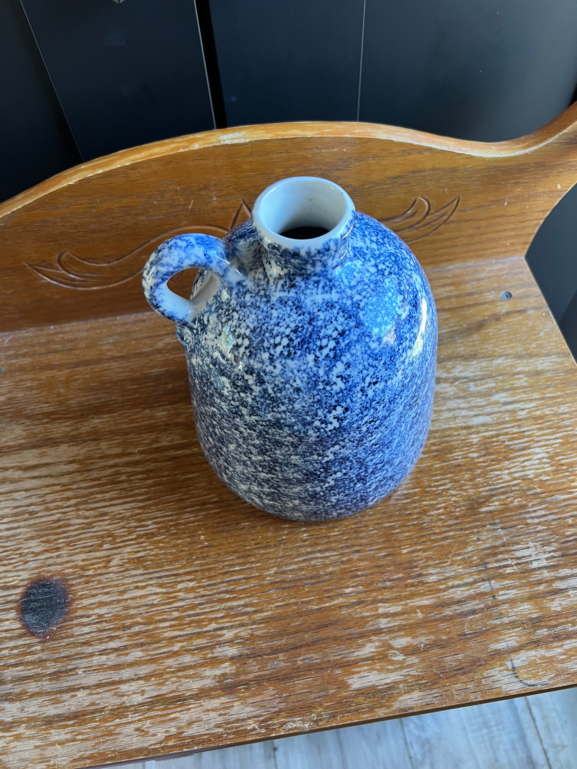 1987 flat earth Hand made pottery jug