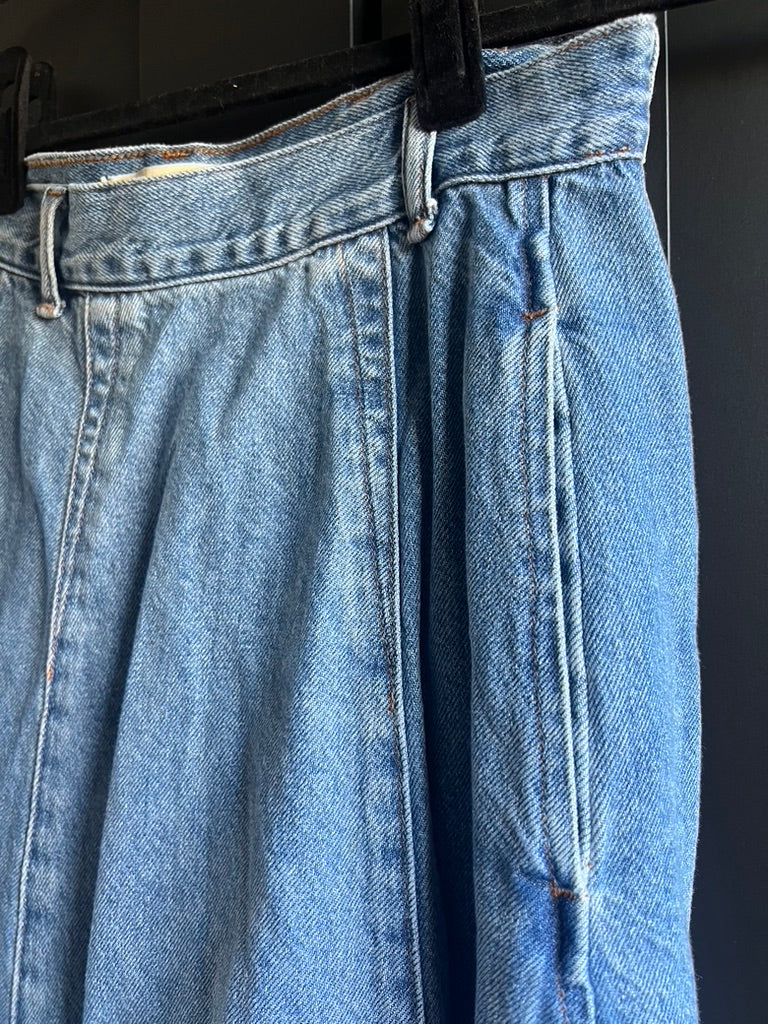 Madewell denim midi skirt
