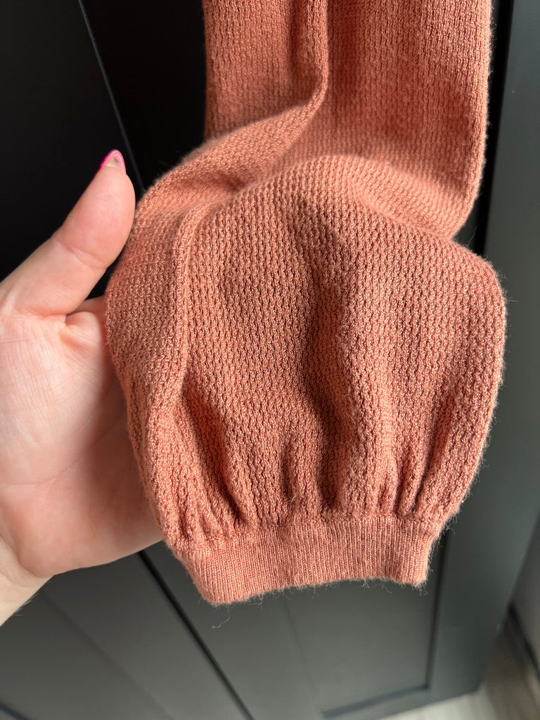 Orange crop knit cardigan