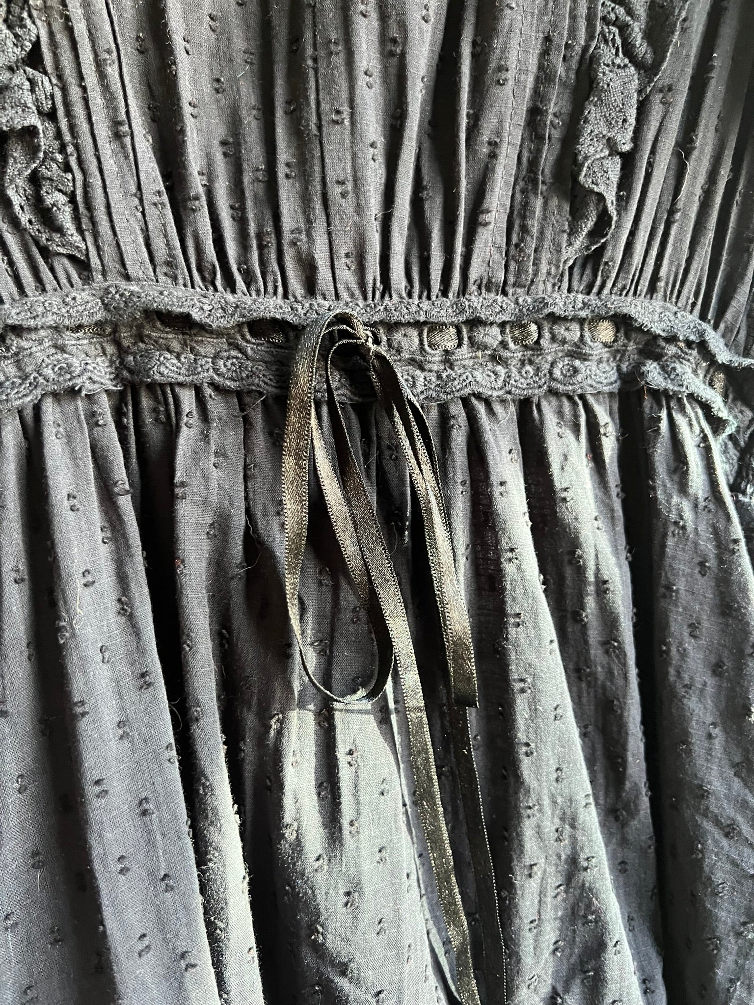 Organic cotton maxi ruffle dress