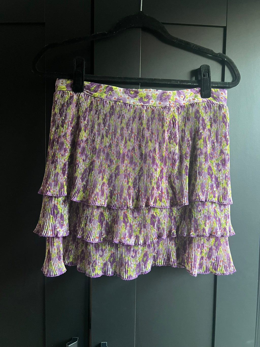 Floral ruffle skirt