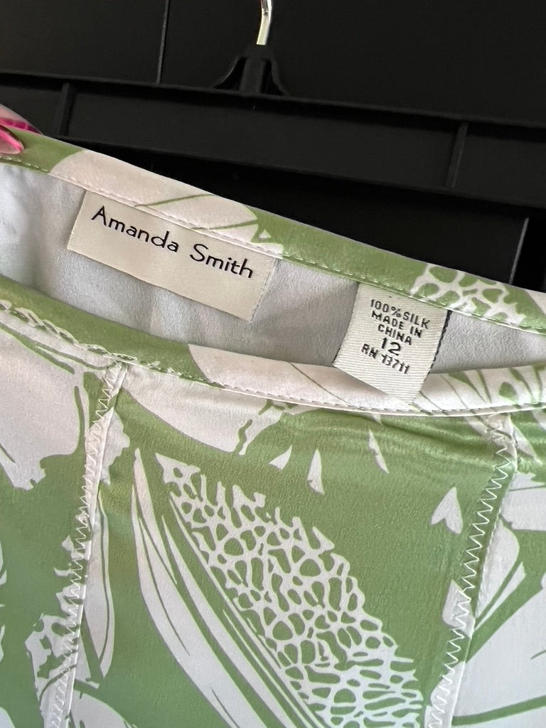 100% silk vintage floral skirt