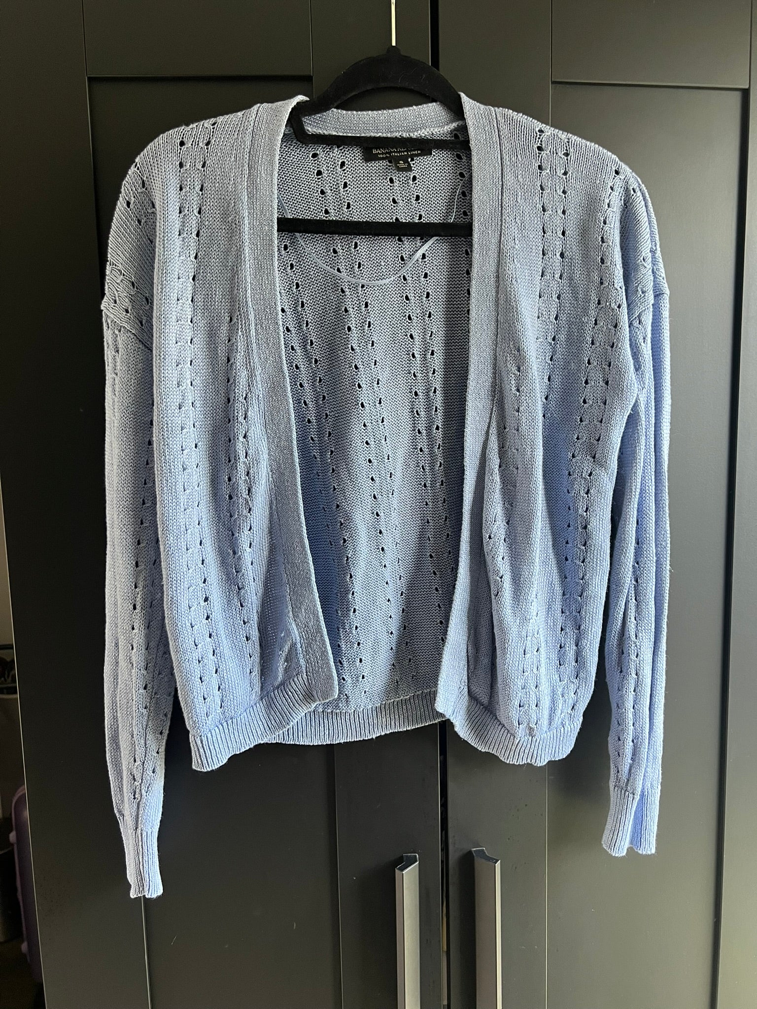 100% Italian linen knit cardigan