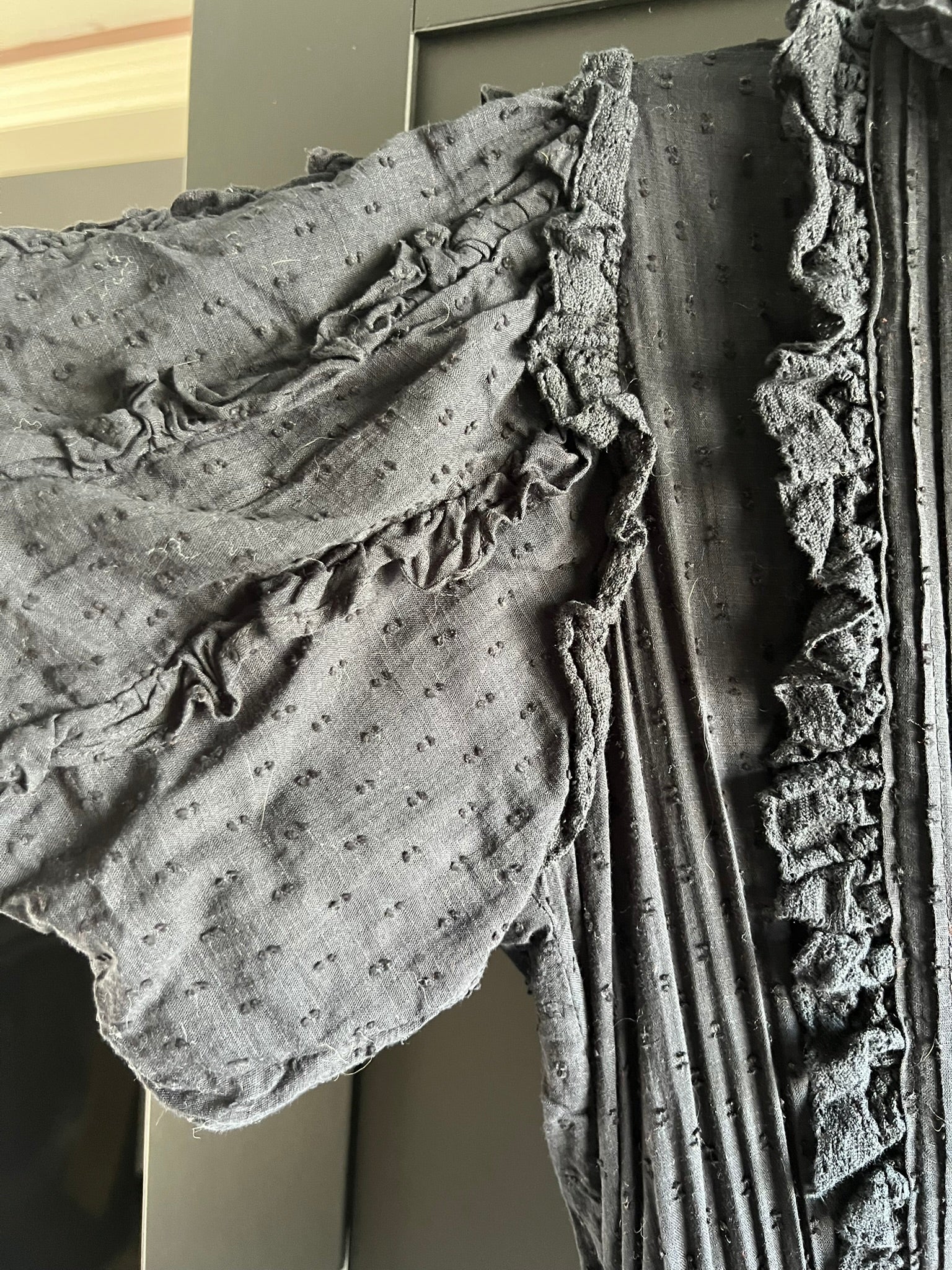 Organic cotton maxi ruffle dress