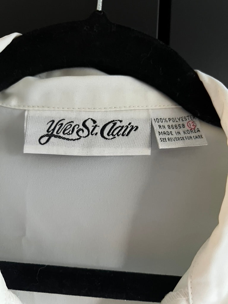 Vintage white embroidered blouse