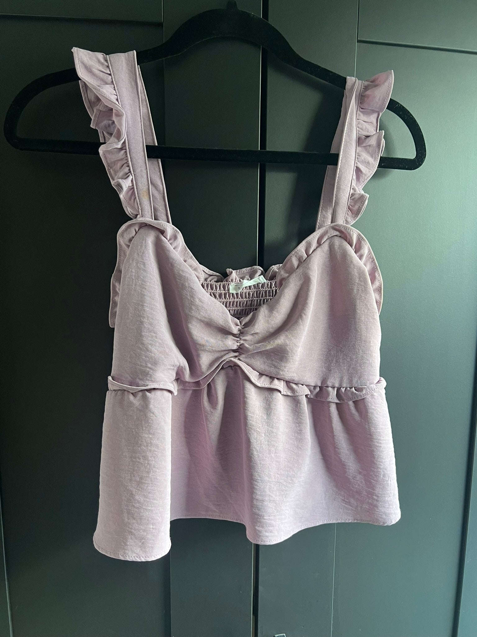 Lilac babydoll crop tank