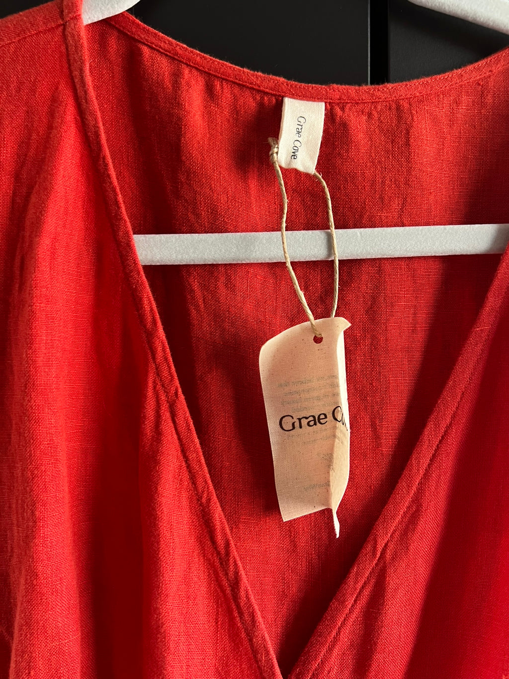 100% linen wrap dress